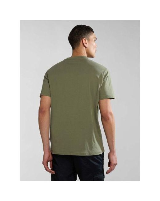 Napapijri Green Lichen S-Faber T-Shirt for men