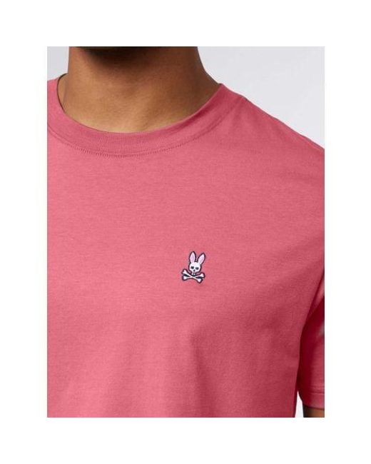 Psycho Bunny Red Camellia Rose Classic Crew Neck T-Shirt for men
