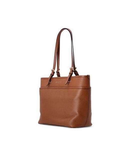 Michael Kors Brown Luggage Winston Medium Top Zip Pocket Tote Bag