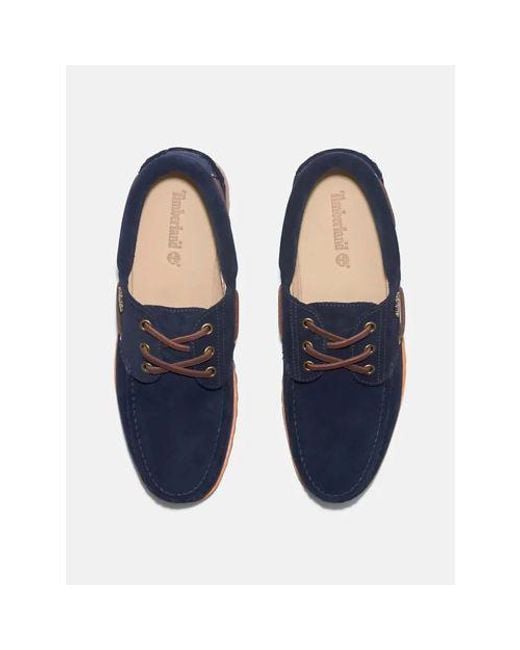 Timberland Blue Dark Suede Authentic Boat Shoe for men