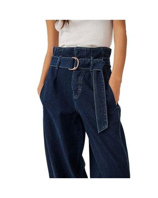 Free People Blue The Amsterdam High Rise Jean