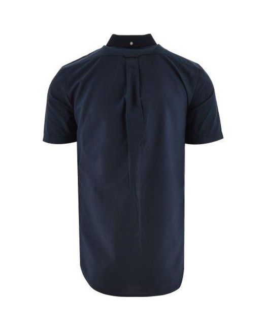 Farah Blue Brewer Short Sleeve Shirt for men