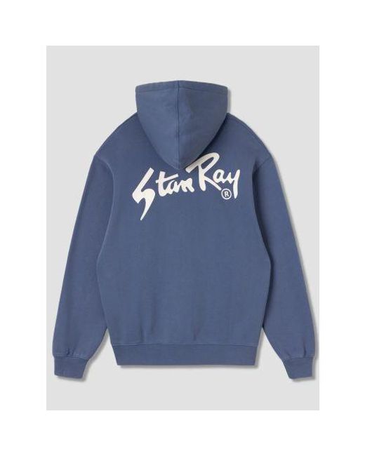 Stan Ray Blue Battle Natural Print Stan Og Hoodie for men