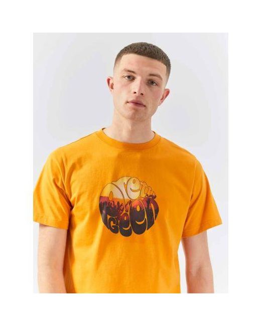 Pretty Green Orange Pretty Festival Crowd Logo T-Shirt for men
