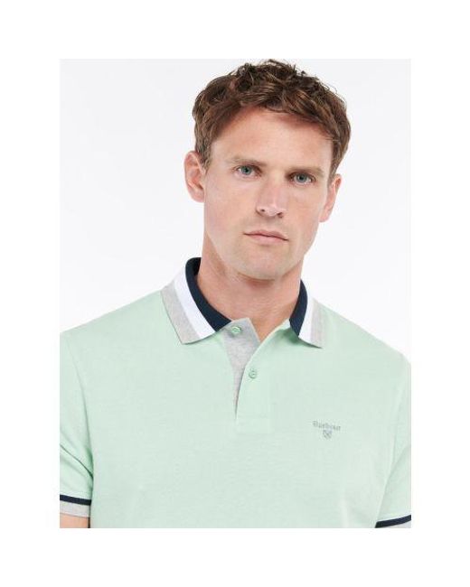 Barbour Green Dusty Mint Finkle Polo Shirt for men