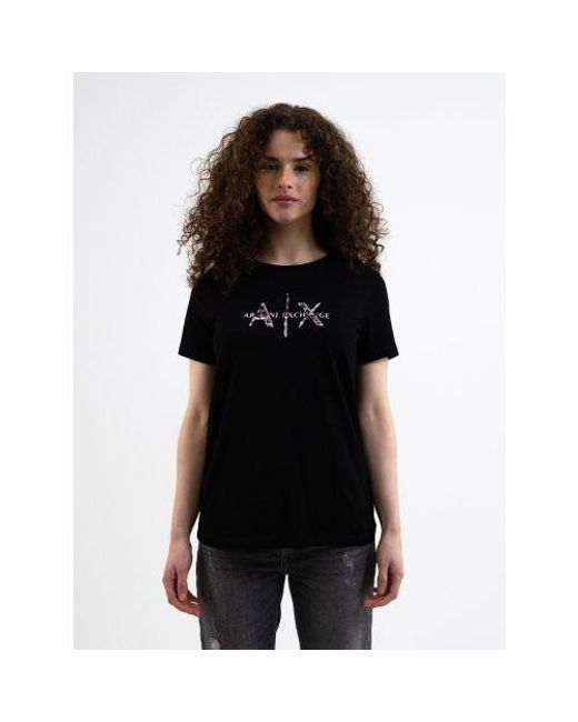 Armani Exchange Black Branded T-Shirt