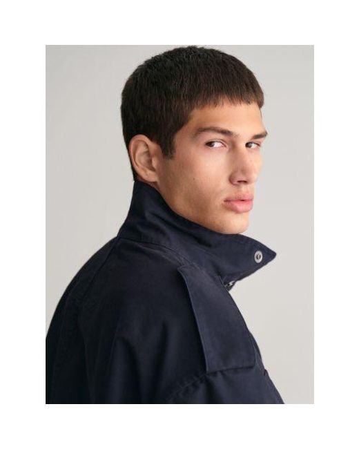 Gant Blue Evening Cotton Field Jacket for men