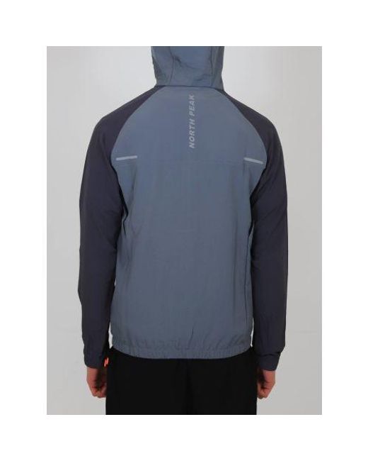 North Peak Blue Charcoal Valley Track Jacket for men