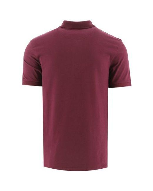 Lyle & Scott Red Burgundy Plain Polo Shirt for men