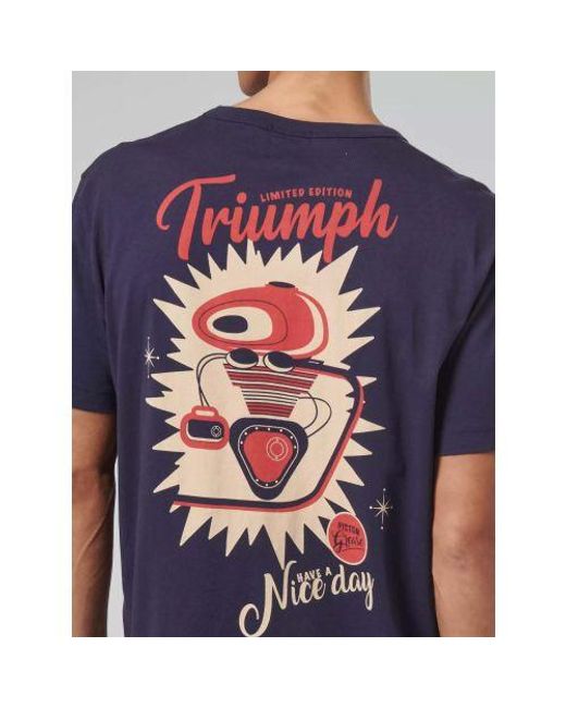 Triumph Blue Tank T-Shirt for men