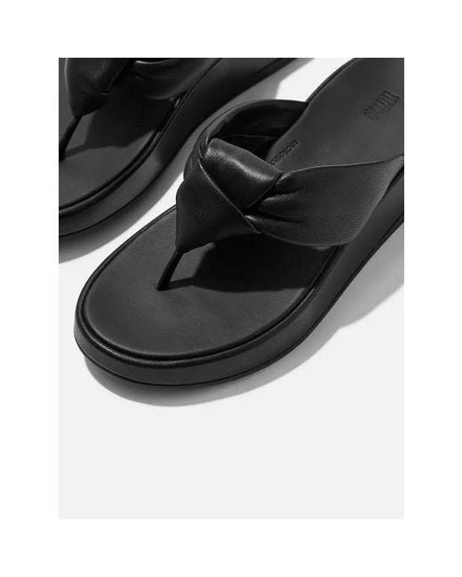 Fitflop Black All F-Mode Knot Leather Sandal