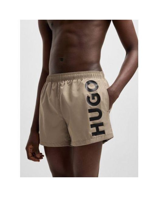 HUGO Brown Medium Abas Swim Short for men