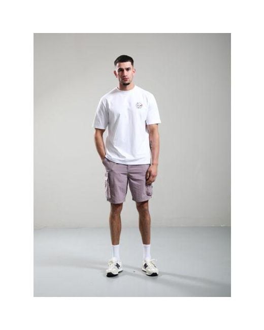Marshall Artist Pink Rose Woodvale Cargo Short for men