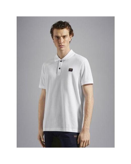Paul & Shark Gray Knitted Cotton Webbing Polo Shirt for men