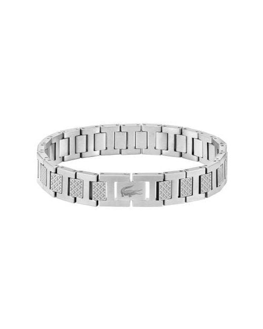 Lacoste Metallic Steel Metropole Bracelet for men