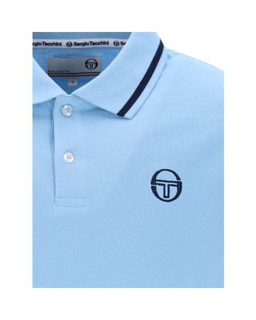 Sergio Tacchini Blue Clear Sky Maritime Leone Polo Shirt for men