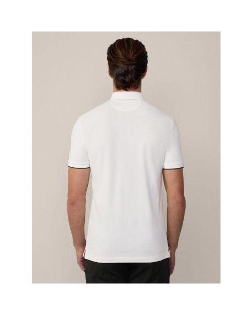 Hackett White Winter Heritage 'H' Logo Polo Shirt for men