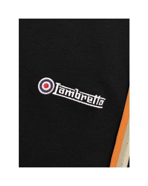 Lambretta Black Stone Triple Tipped Polo Shirt for men