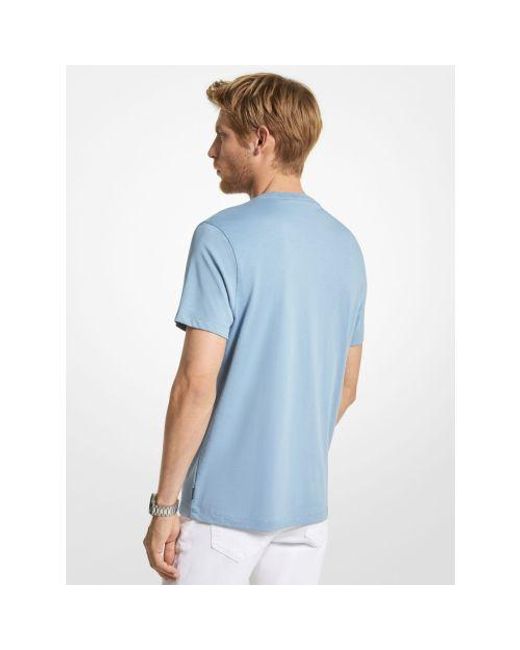 Michael Kors Blue Chambray Kors Spill T-Shirt for men