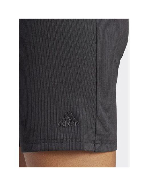 Adidas Blue Ribbed Bike Short