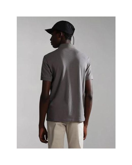 Napapijri Gray Granite Ayas Polo Shirt for men