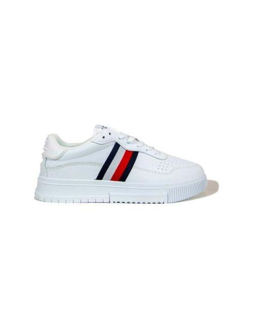 Tommy Hilfiger White Supercup Leather Trainer for men