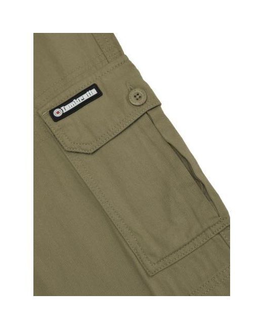 Lambretta Green Khaki Cargo Short for men