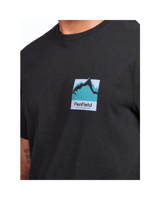 Penfield Black Mountain Scene Back Graphic T-Shirt for men
