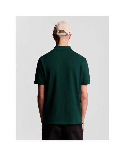 Lyle & Scott Green Dark Plain Polo Shirt for men