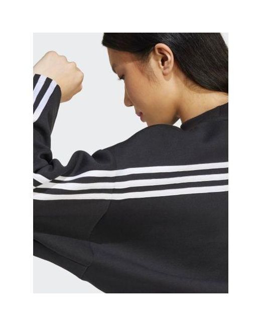 Adidas Black Future Icons 3-Stripe Sweatshirt