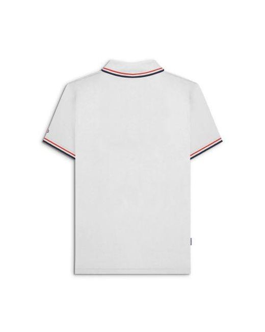 Lambretta White Twin Tipped Polo Shirt for men