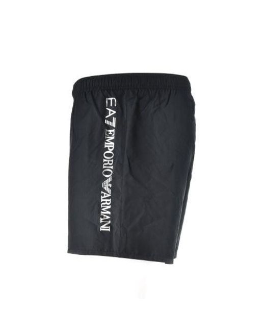 EA7 Gray Logo Swim Short for men