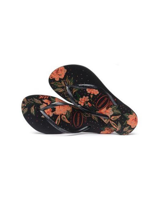 Havaianas Black Organic Slim Flip Flop