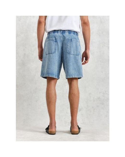 Wax London Blue Cedar Denim Short for men