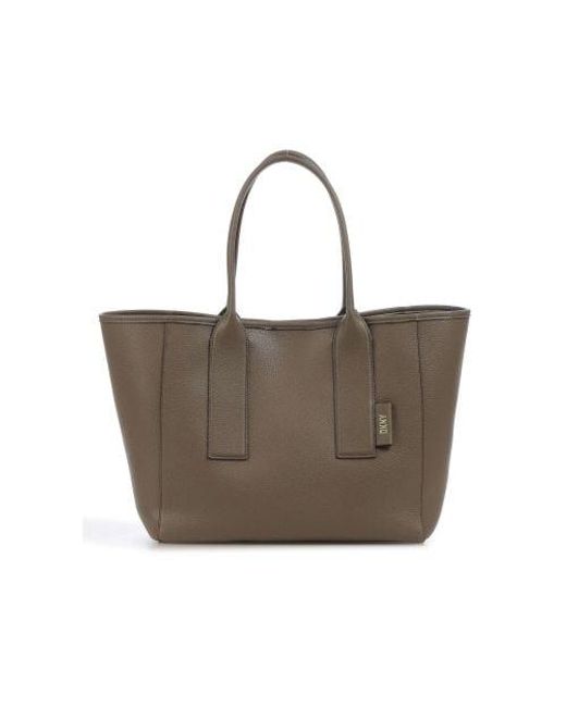 DKNY Brown Truffle Grayson Large Tote Bag