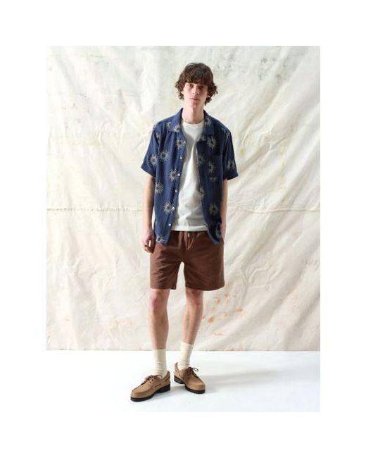 Far Afield Blue Iris Stachio Shirt for men