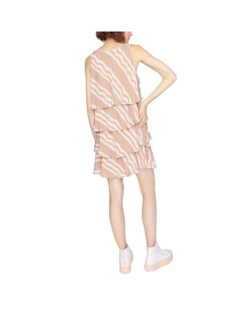 ARMANI EXCHANGE Pink Brush Faded Waves Branded Dress