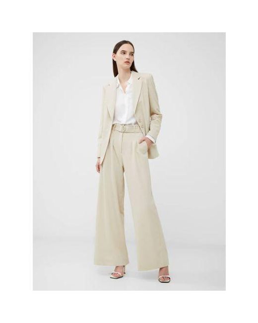 French Connection Natural Oyster Everly Suiting Blazer Jacket