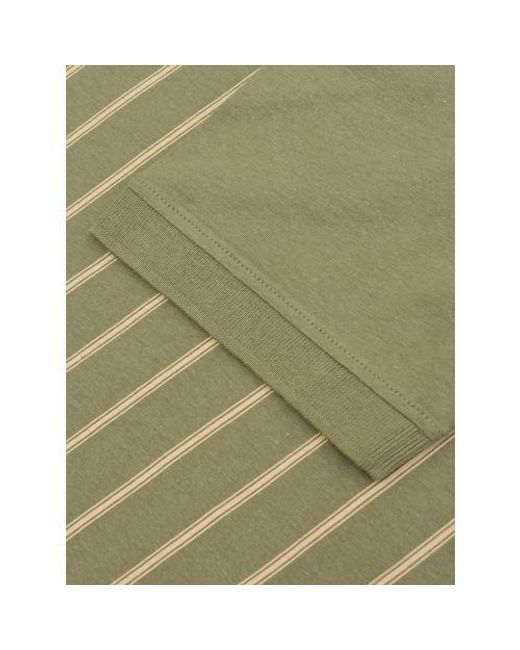 Lambretta Green Khaki Cream Pinstripe Polo Shirt for men