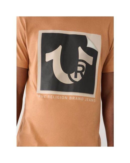 True Religion Blue Acorn Horseshoe Logo T-Shirt for men