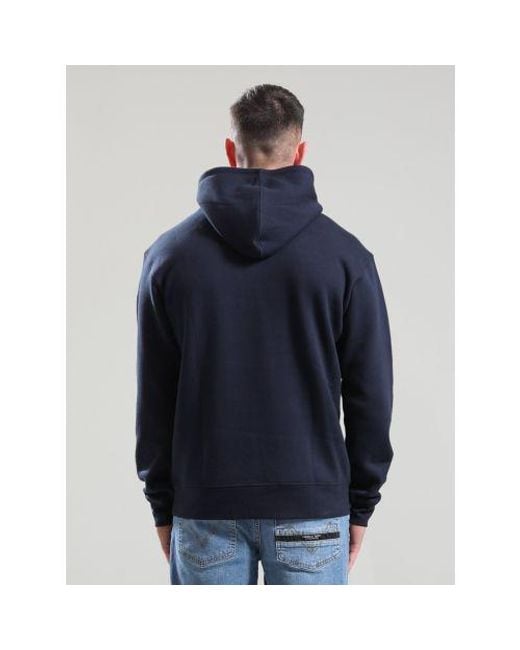 Marshall Artist Blue Stampa Logo Hoodie for men