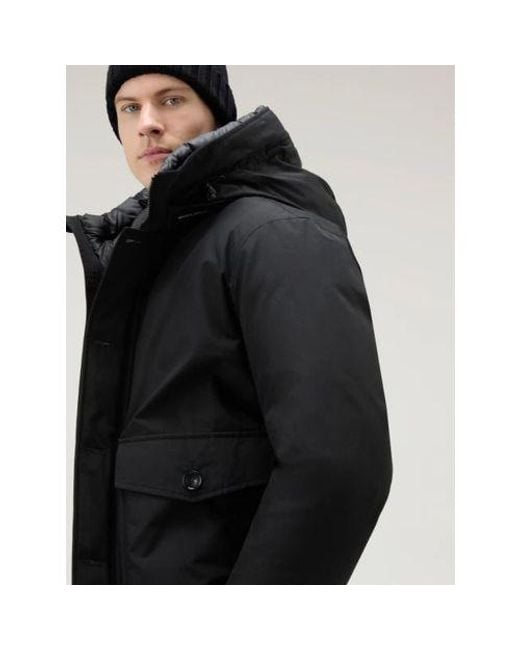 Woolrich Black Polar Bomber Jacket for men