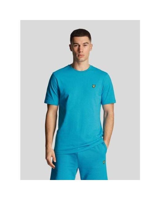 Lyle & Scott Blue Leisure Plain T-Shirt for men