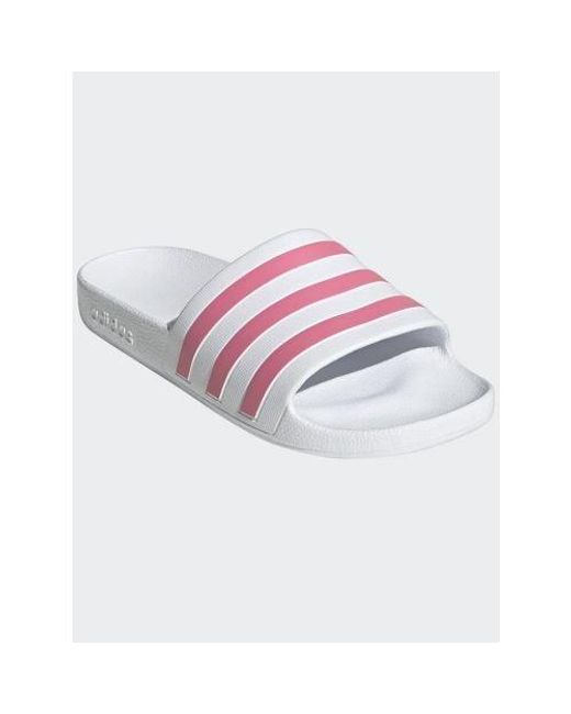 Adidas White Footwear Rose Tone Adilette Aqua Slide