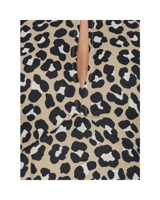 Michael Kors Gray Khaki Satin Cheetah Dress