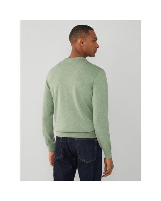 Hackett Green Sea Cotton Silk Crew Neck Sweatshirt for men