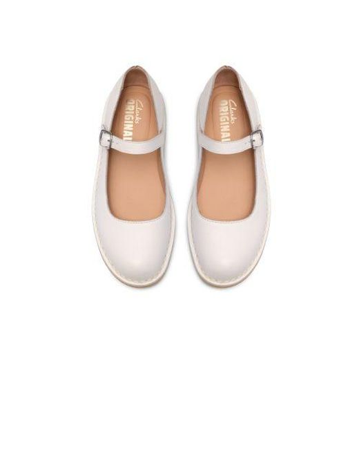 Clarks White Desert Jane Shoe