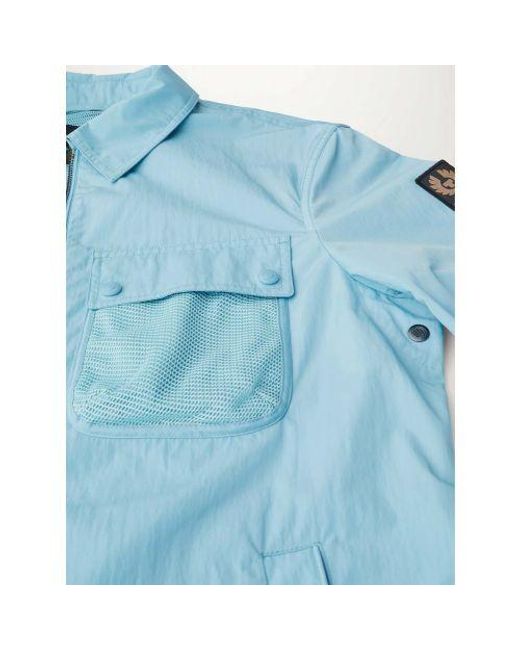 Belstaff Blue Skyline Outline Overshirt for men
