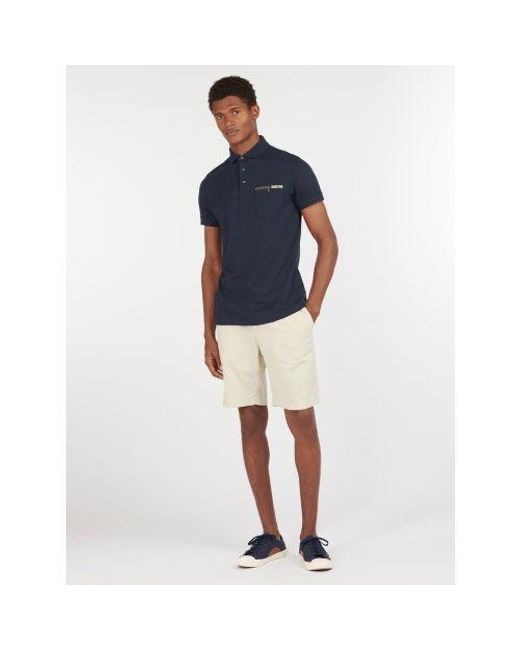 Barbour Blue Corpatch Polo Shirt for men