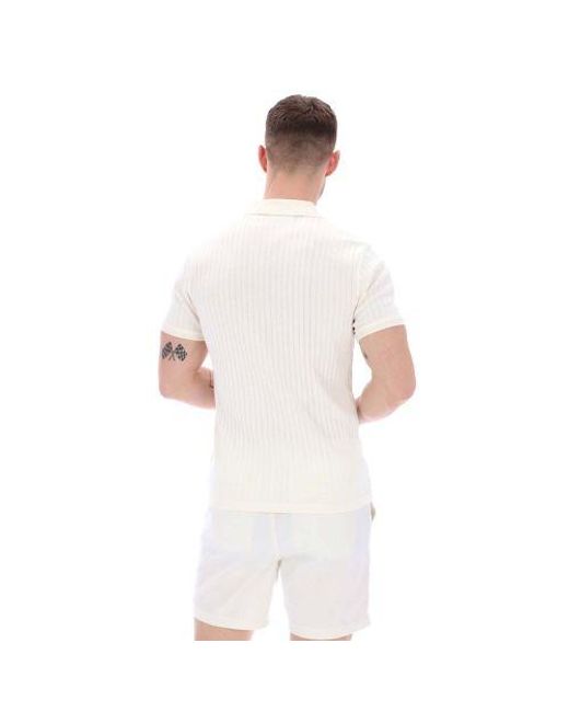 Fila White Gardenia Pannuci Slim Fit Polo Shirt for men